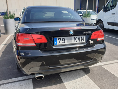 BMW 320i Cabrio has new "KVN" plates fitted BMW 330i has new plates fitted